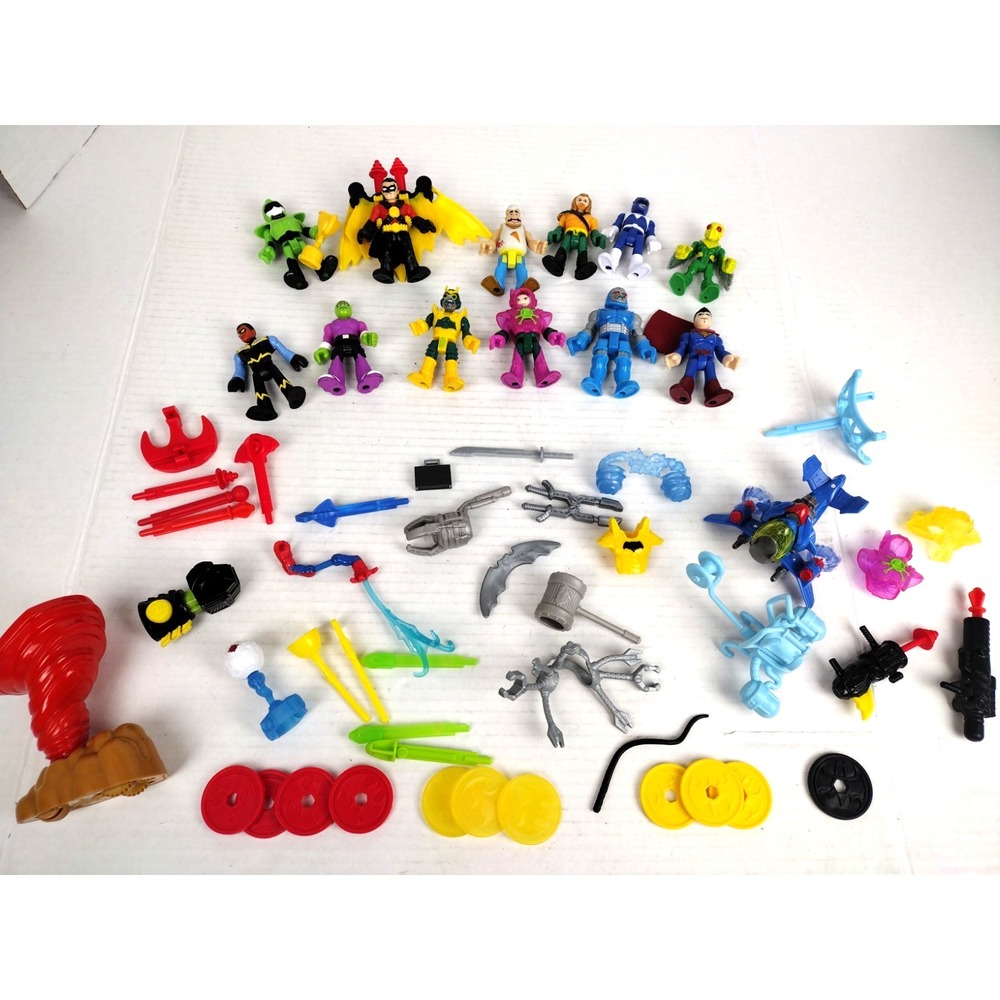 Imaginext DC Super Friends 12 Figure Lot + Accessories Red Robin Darkseid TMNT